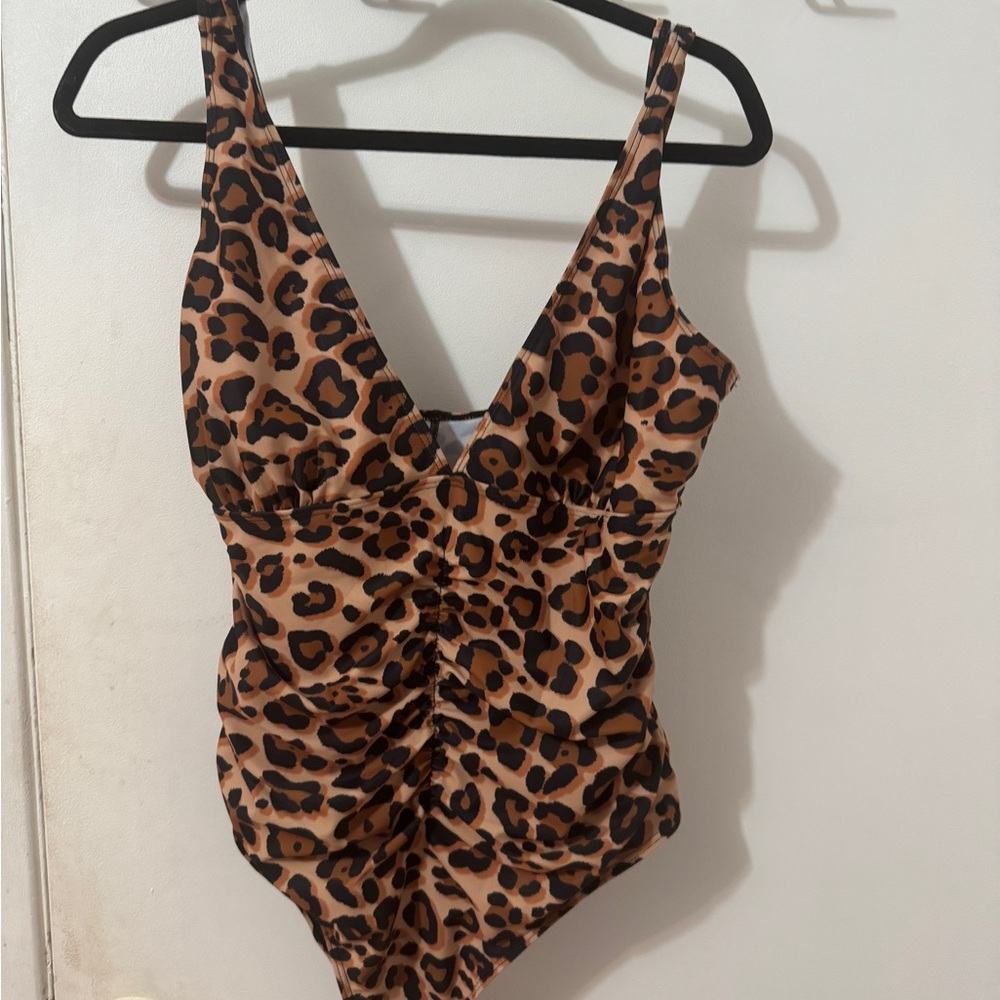 Leopard Print One-Piece Swimsuit